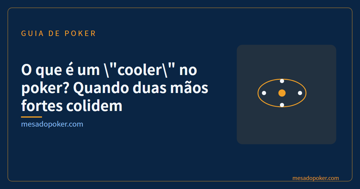 O que é um cooler no poker? Quando duas mãos fortes colidem